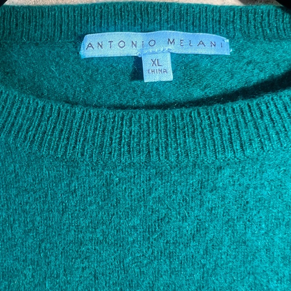 EUC ANTONIO MELANI 100% cashmere green sweater size XL - Picture 2 of 7
